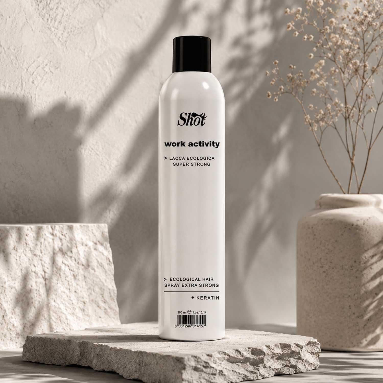 Экологический лак суперсильной фиксации SHOT Work Activity Ecological Hair Spray Extra Strong, 300 мл - 2